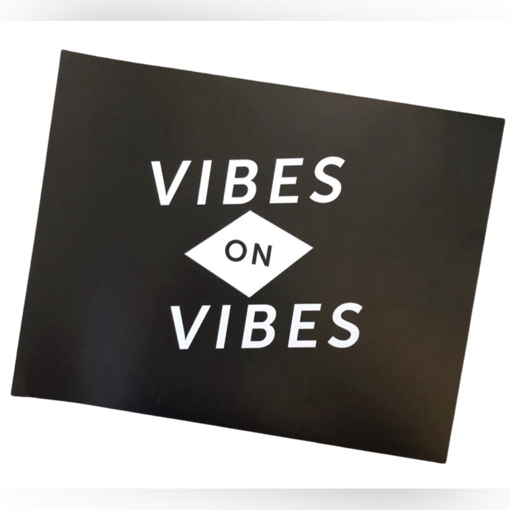 Vibes 11x14” black & white Matte paper art poster print  minimalist retro